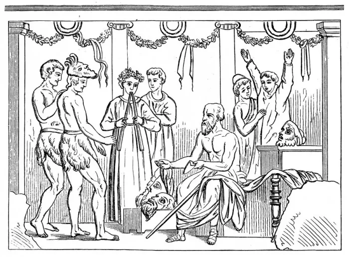 Framed Print : Instruction of the actors in an ancient theater Framed Print : Instruction of the actors in an ancient theater