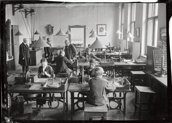 Framed Print : Instructors and Children Working in Jewel Plant