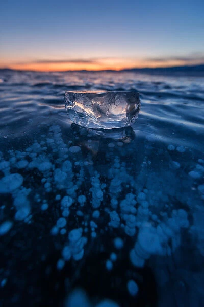 An interesting ice on frozen Baikal lake