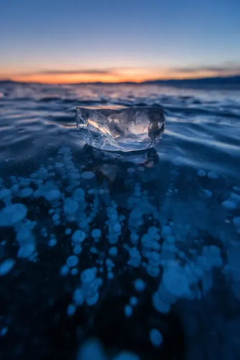 Framed Print : An interesting ice on frozen Baikal lake Framed Print : An interesting ice on frozen Baikal lake