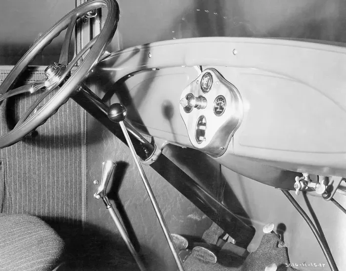Framed Print : Interior of 1928 Ford Automobile