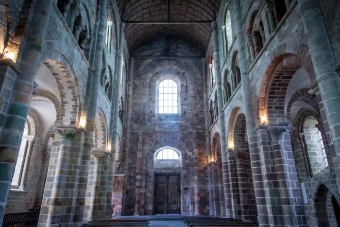Framed Print : Interior of abbatial church Mont Saint-Michel, Normandy, France Framed Print : Interior of abbatial church Mont Saint-Michel, Normandy, France