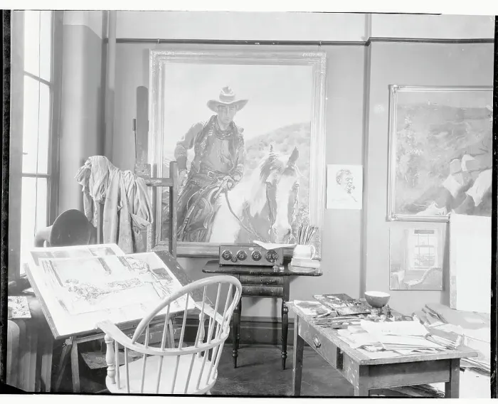 Framed Print : Interior of Artist James Montgomery's Studio Framed Print : Interior of Artist James Montgomery's Studio