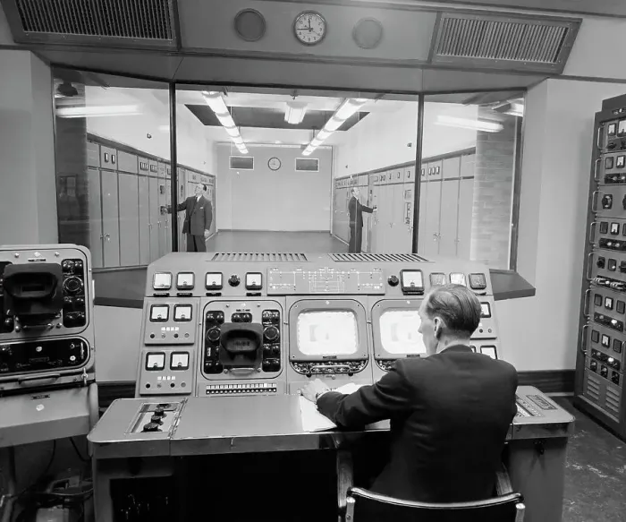 Framed Print : Interior of BBC TV Transmitting Station in London Framed Print : Interior of BBC TV Transmitting Station in London