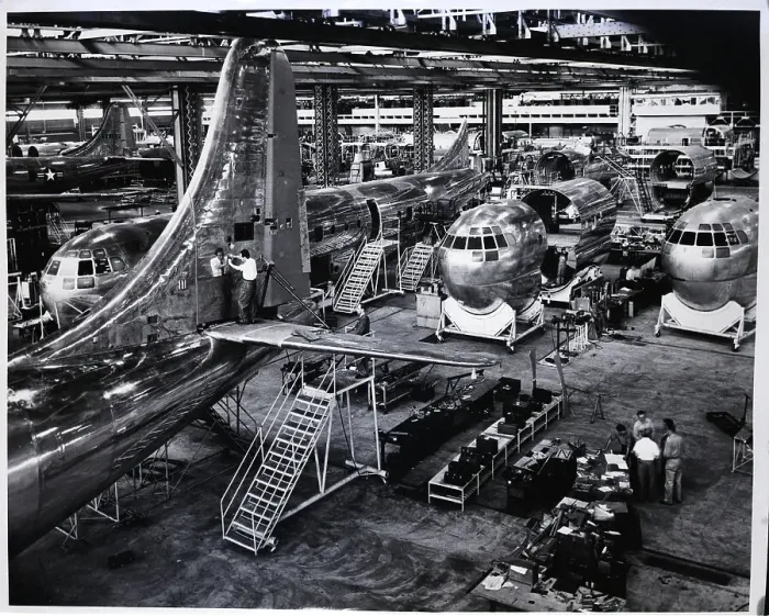 Framed Print : Interior Of Boeing Aircraft Factory Framed Print : Interior Of Boeing Aircraft Factory