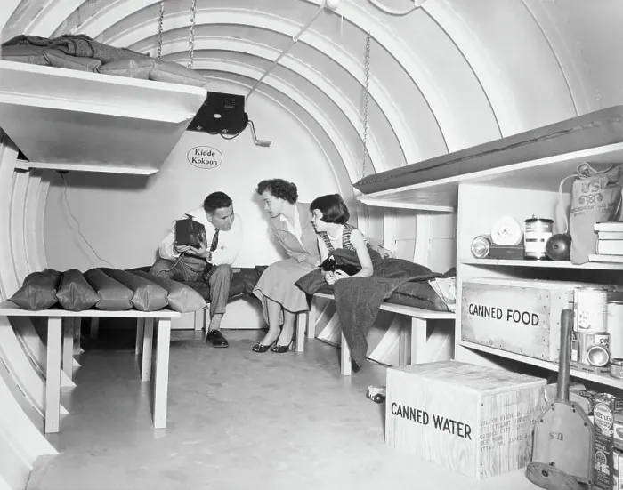 Framed Print : Interior of Bomb Shelter Framed Print : Interior of Bomb Shelter