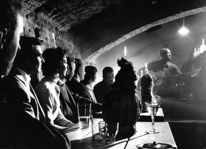 Framed Print : Interior of a cavern like Nightclub Framed Print : Interior of a cavern like Nightclub