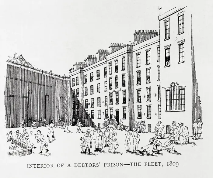 Framed Print : Interior of a Debtors Prison, The Fleet Illustration Framed Print : Interior of a Debtors Prison, The Fleet Illustration