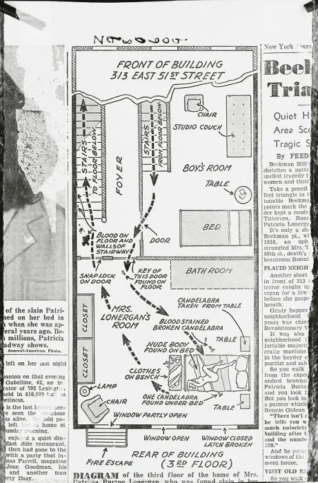 Framed Print : Interior Diagram of Victim Patricia Burton's Home Framed Print : Interior Diagram of Victim Patricia Burton's Home
