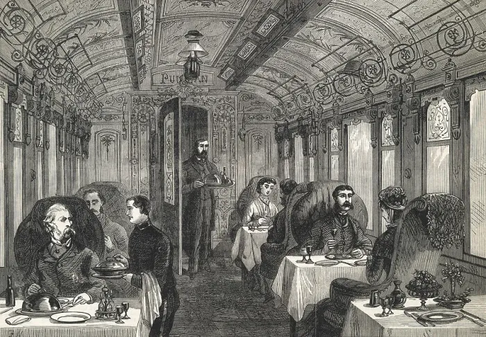 Framed Print : Interior of Dining Car Framed Print : Interior of Dining Car