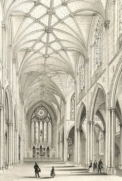 Interior of Grace Church in New York, 1849