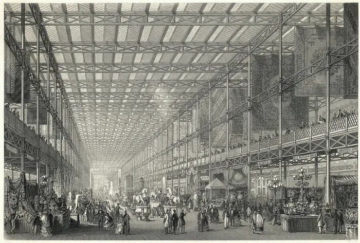 Framed Print : Interior Of The Great Industrial Exhibit Framed Print : Interior Of The Great Industrial Exhibit