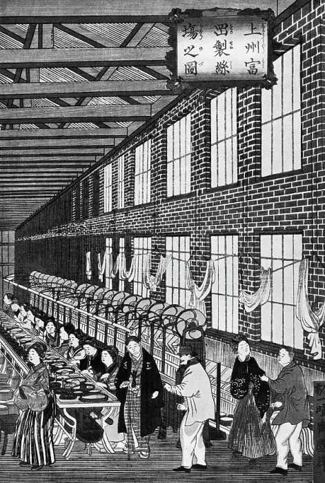Framed Print : Interior of Japanese Silk Factory Framed Print : Interior of Japanese Silk Factory
