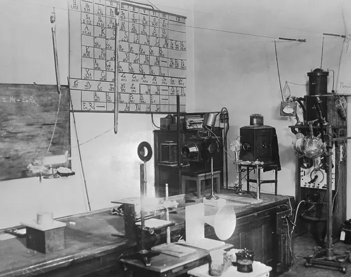 Framed Print : Interior of Madame Curie's Laboratory Framed Print : Interior of Madame Curie's Laboratory