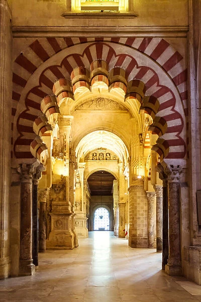 Interior of the Mezquita of Corboba, Spain