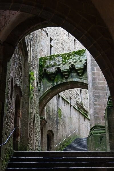 Interior of Mont Saint-Michel, Normandy, France