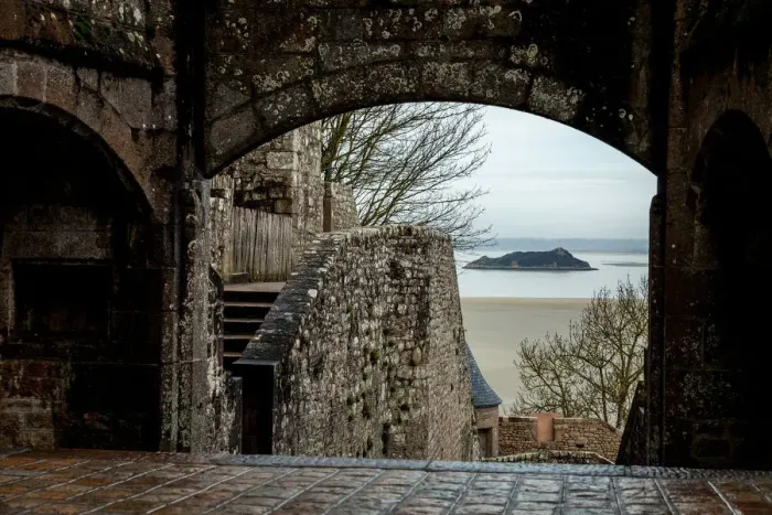 Framed Print : Interior of Mont Saint-Michel, Normandy, France