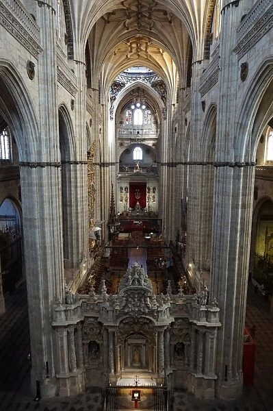 Interior of the New Cathedral of Salamanca, Spain