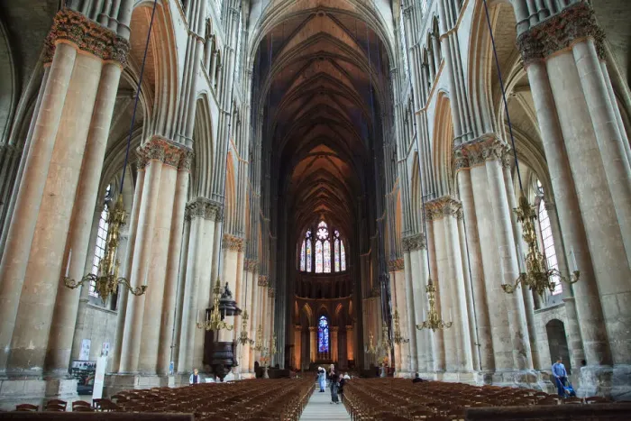 Framed Print : Interior of Notre-Dame de Reims, Reims Cathedral