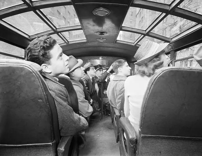 Framed Print : Interior Passengers Look Out Bus Window Framed Print : Interior Passengers Look Out Bus Window