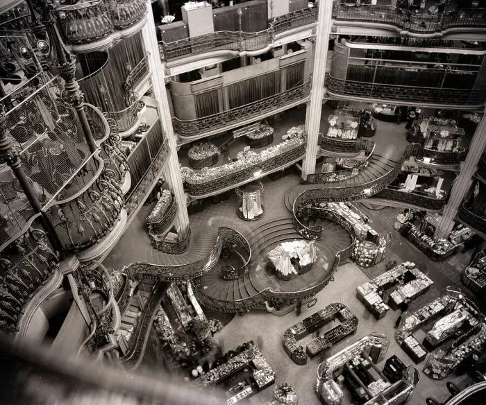 Framed Print : Interior of Printemps Department Store