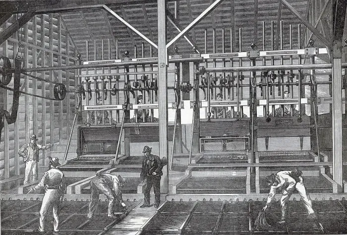 Framed Print : Interior of Quartz-Crushing Factory Framed Print : Interior of Quartz-Crushing Factory