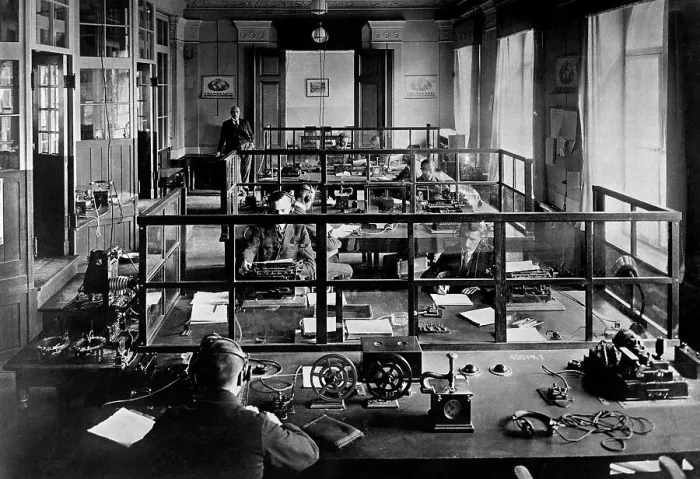 Framed Print : Interior of Radio Station in Germany