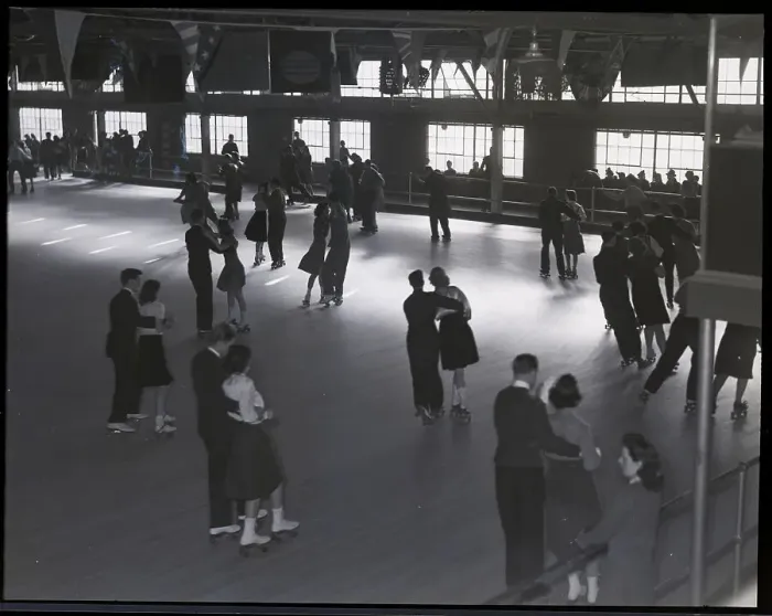 Framed Print : Interior Roller Skating Rink Framed Print : Interior Roller Skating Rink