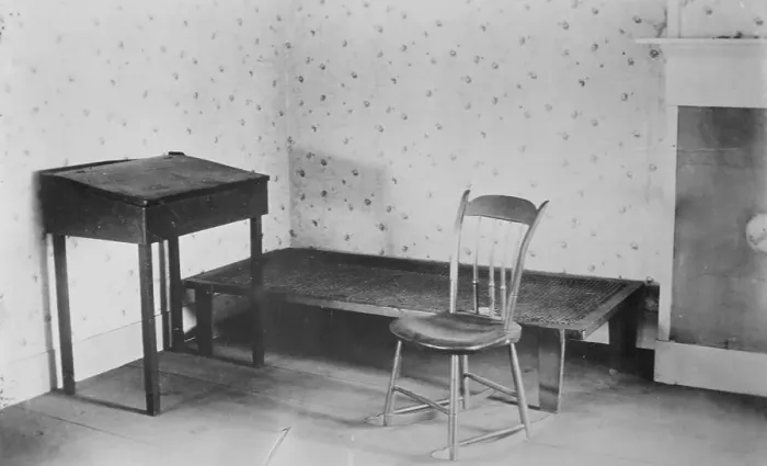 Framed Print : Interior Room with Henry David Thoreau's Furniture Framed Print : Interior Room with Henry David Thoreau's Furniture