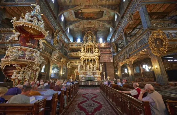 Framed Print : Interior shot of Protestant Church of Peace