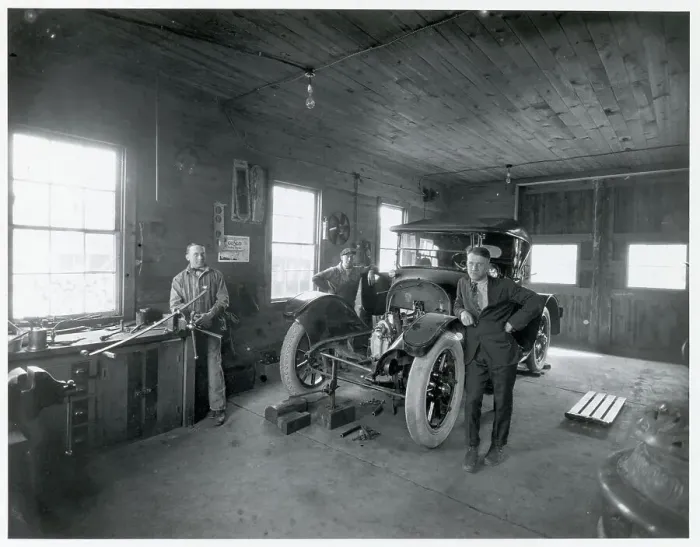 Framed Print : Interior Of Small Garage Framed Print : Interior Of Small Garage