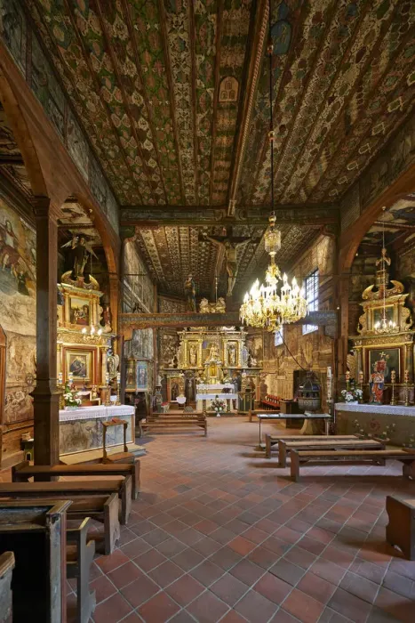 Framed Print : interior of St. Michael Archangel Church, Binarowa Framed Print : interior of St. Michael Archangel Church, Binarowa