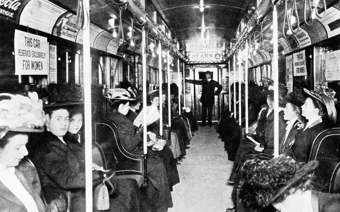 Framed Print : Interior of Subway Car Reserved for Women Framed Print : Interior of Subway Car Reserved for Women