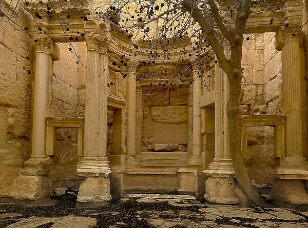 Interior of the Temple of Baalshamin, Palmyra, Syr