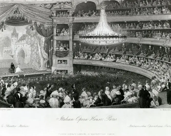 Framed Print : Interior of the Theatre Italien (Ovation of an Actor) by Eugene Lami Framed Print : Interior of the Theatre Italien (Ovation of an Actor) by Eugene Lami