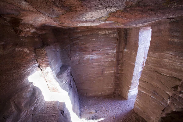 Interior of a tomb in Petra
