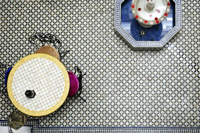 Framed Print : Interior of a traditional Riad in Fez, Morocco Framed Print : Interior of a traditional Riad in Fez, Morocco