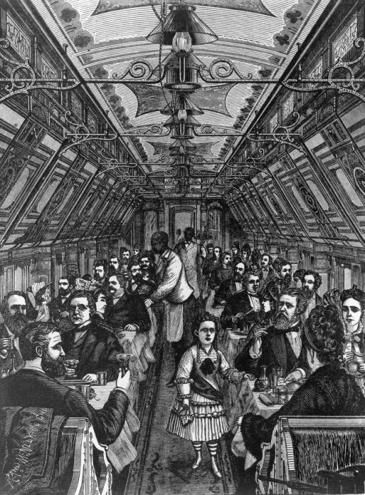 Framed Print : Interior of a Train Diner Framed Print : Interior of a Train Diner