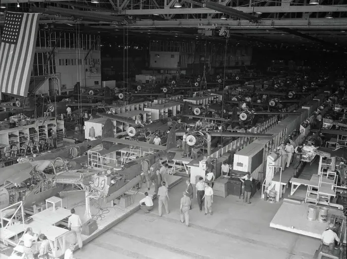 Framed Print : Interior View of Lockheed Plant Framed Print : Interior View of Lockheed Plant