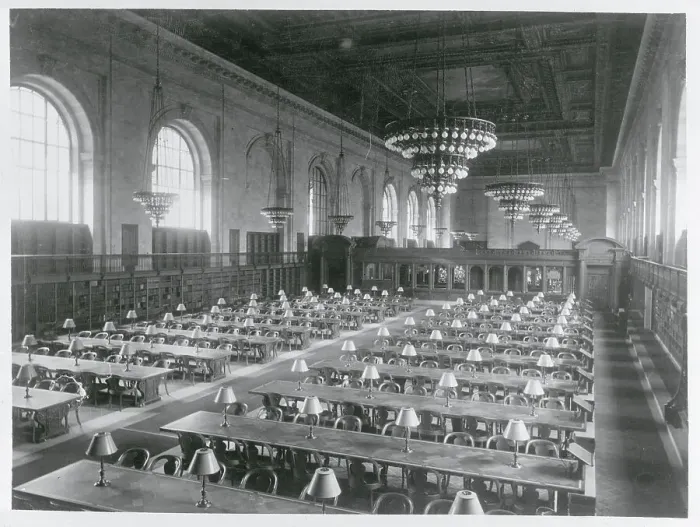 Framed Print : Interior View of Main Reading Room at New York City Public Library Framed Print : Interior View of Main Reading Room at New York City Public Library