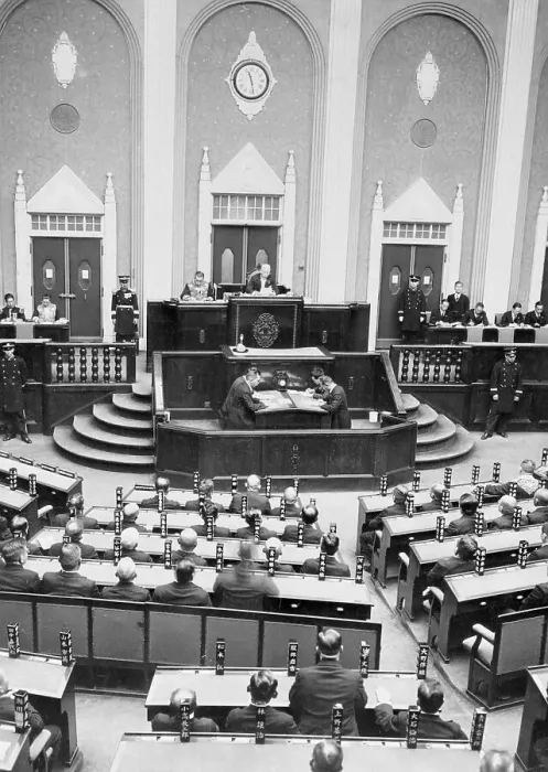 Framed Print : Interior View of Opening Ceremony of the Sixty Sixth Session of Imperial Diet