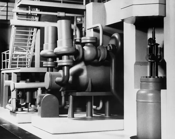 Framed Print : Interior View of Scale Model Nuclear Power Plant Framed Print : Interior View of Scale Model Nuclear Power Plant