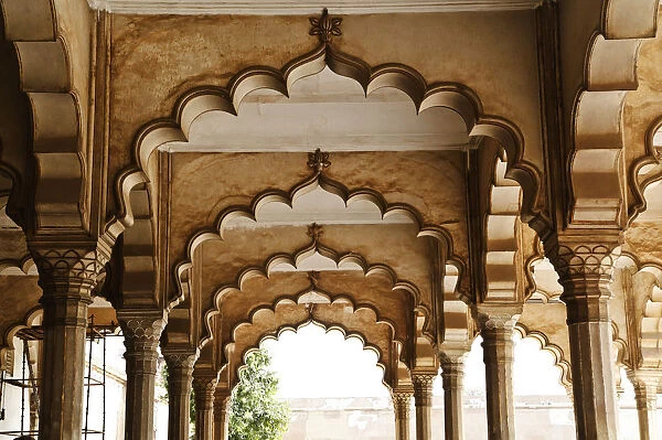 Interiors of Diwan-E-Aam at Agra Fort, Agra, Uttar Pradesh, India