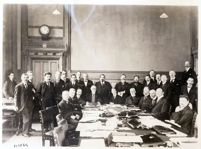 Framed Print : International Labor Office in Session Framed Print : International Labor Office in Session