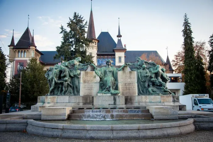 Framed Print : International Telecommunication Union Monument in Bern Framed Print : International Telecommunication Union Monument in Bern