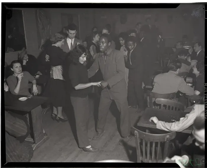 Framed Print : Interracial Dance Club