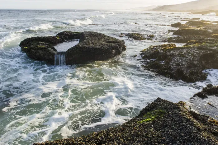 Framed Print : Intertidal zone impacted upon by wave action Framed Print : Intertidal zone impacted upon by wave action