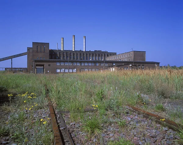 Intustrial ruin, abandond power station in Peenemunde, DDR time, Germany
