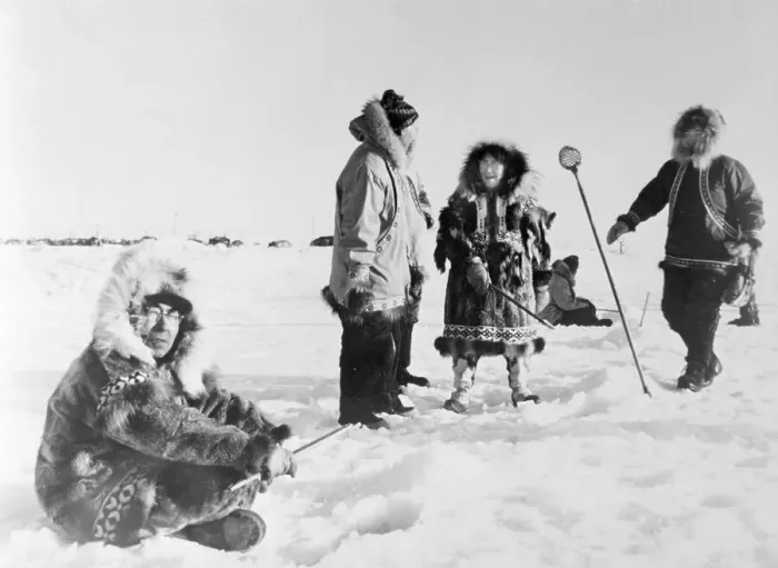 Framed Print : Inuit and Tourists Fishing in Bering Sea Framed Print : Inuit and Tourists Fishing in Bering Sea
