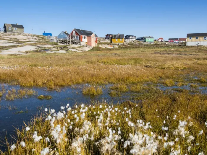 Framed Print : Inuit village at Disko Bay, Oqaatsut (Rodebay), Greenland, Denmark Framed Print : Inuit village at Disko Bay, Oqaatsut (Rodebay), Greenland, Denmark